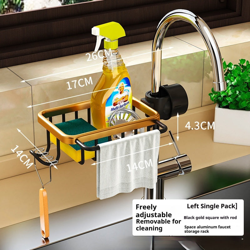 Kitchen Racks Hanging On A Faucet Household