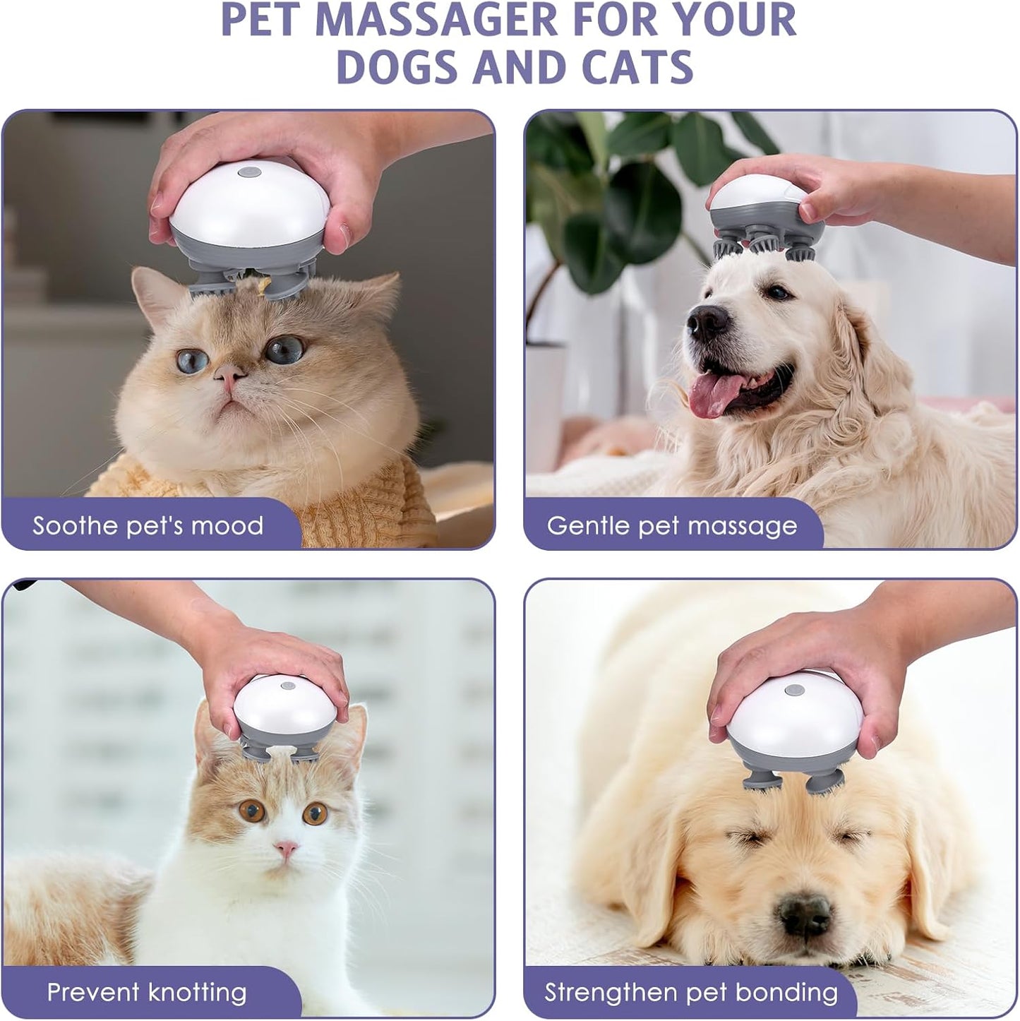 Electric Scalp & Body Massager – pet Handheld Pain Relief & Relaxation Tool