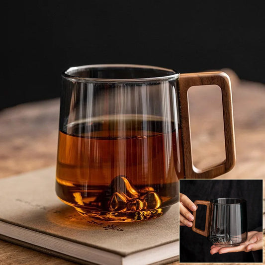 Single-layer Side Wooden Handle Drinking Cups