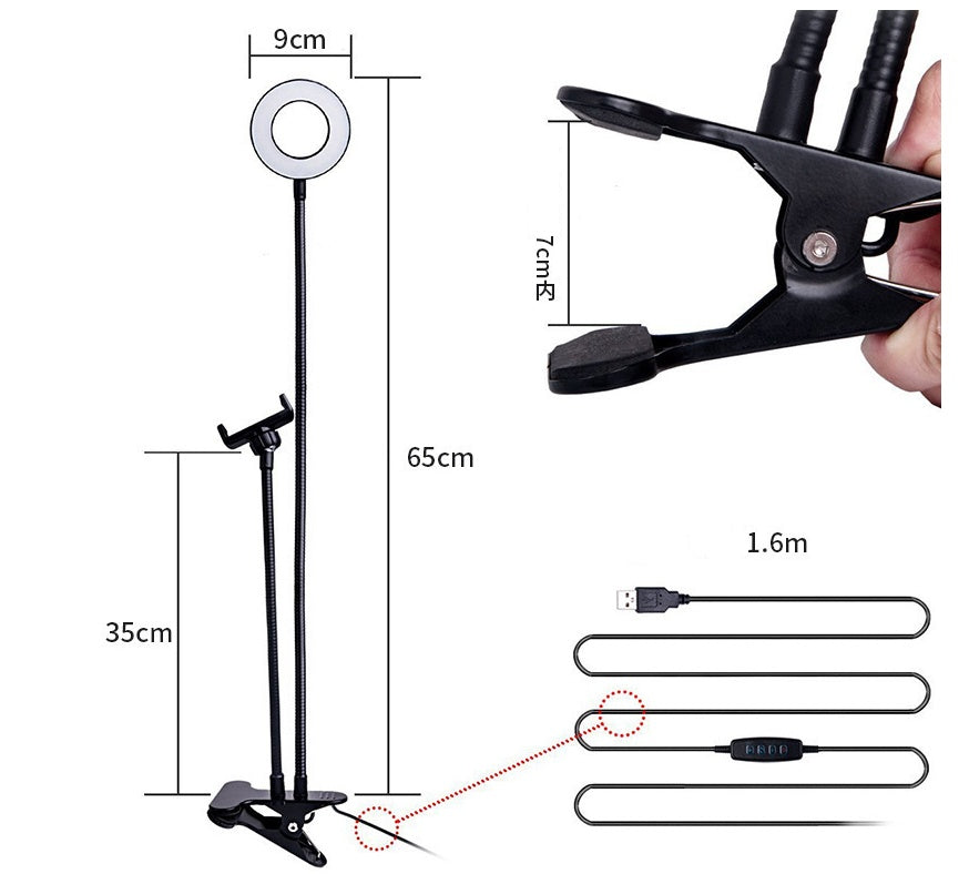 LED Selfie Ring Light for Live Adjustable Makeup