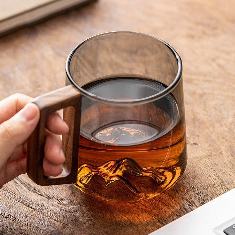 Single-layer Side Wooden Handle Drinking Cups
