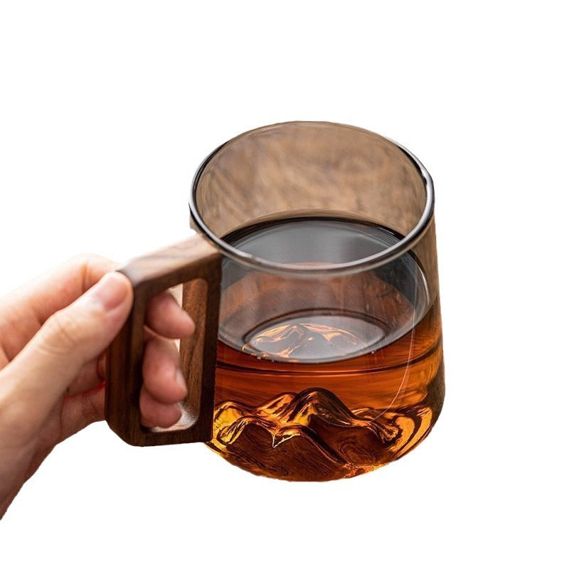 Single-layer Side Wooden Handle Drinking Cups