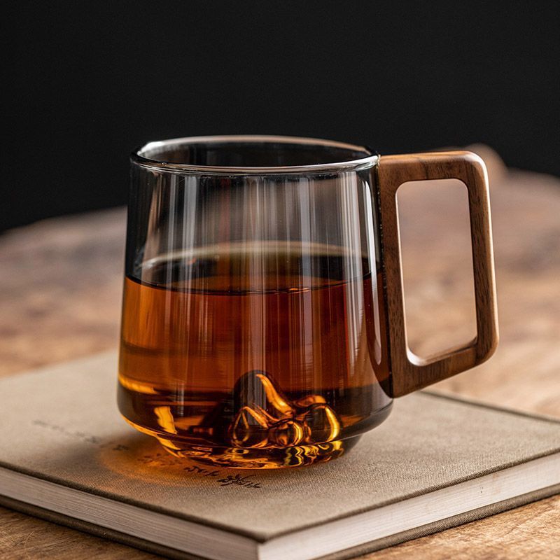 Single-layer Side Wooden Handle Drinking Cups